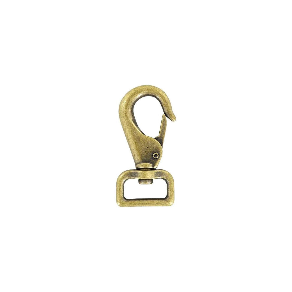 1" Antique Brass, Lever Swivel Snap Hook, Zinc Alloy, #P-2900-ANTB