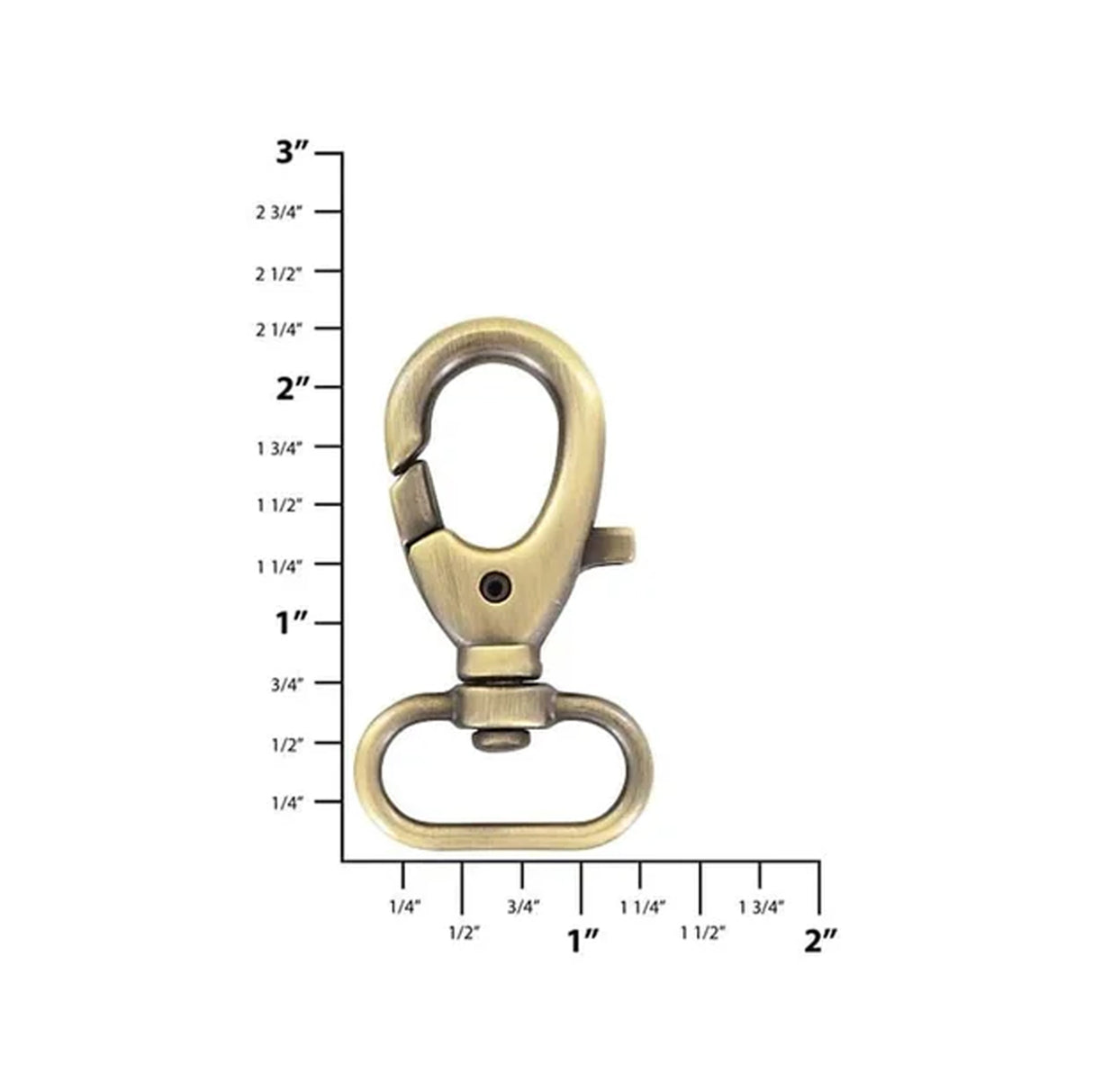 1" Antique Brass, Wide Trigger Swivel Snap Hook, Zinc Alloy