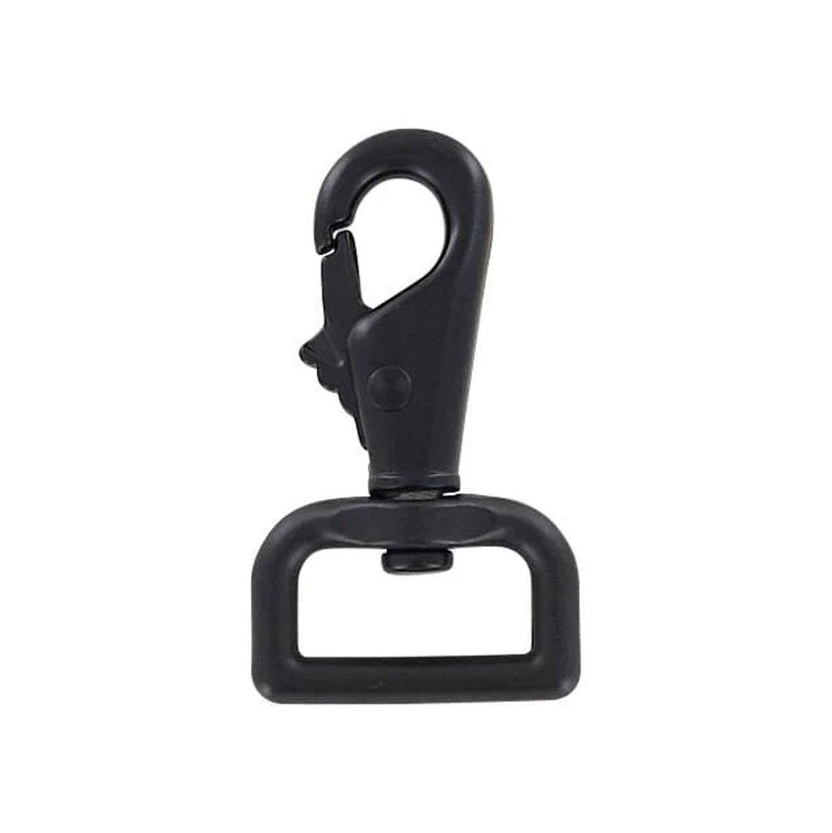 1" Matte Black, Lever Swivel Snap Hook, Zinc Alloy-PK4