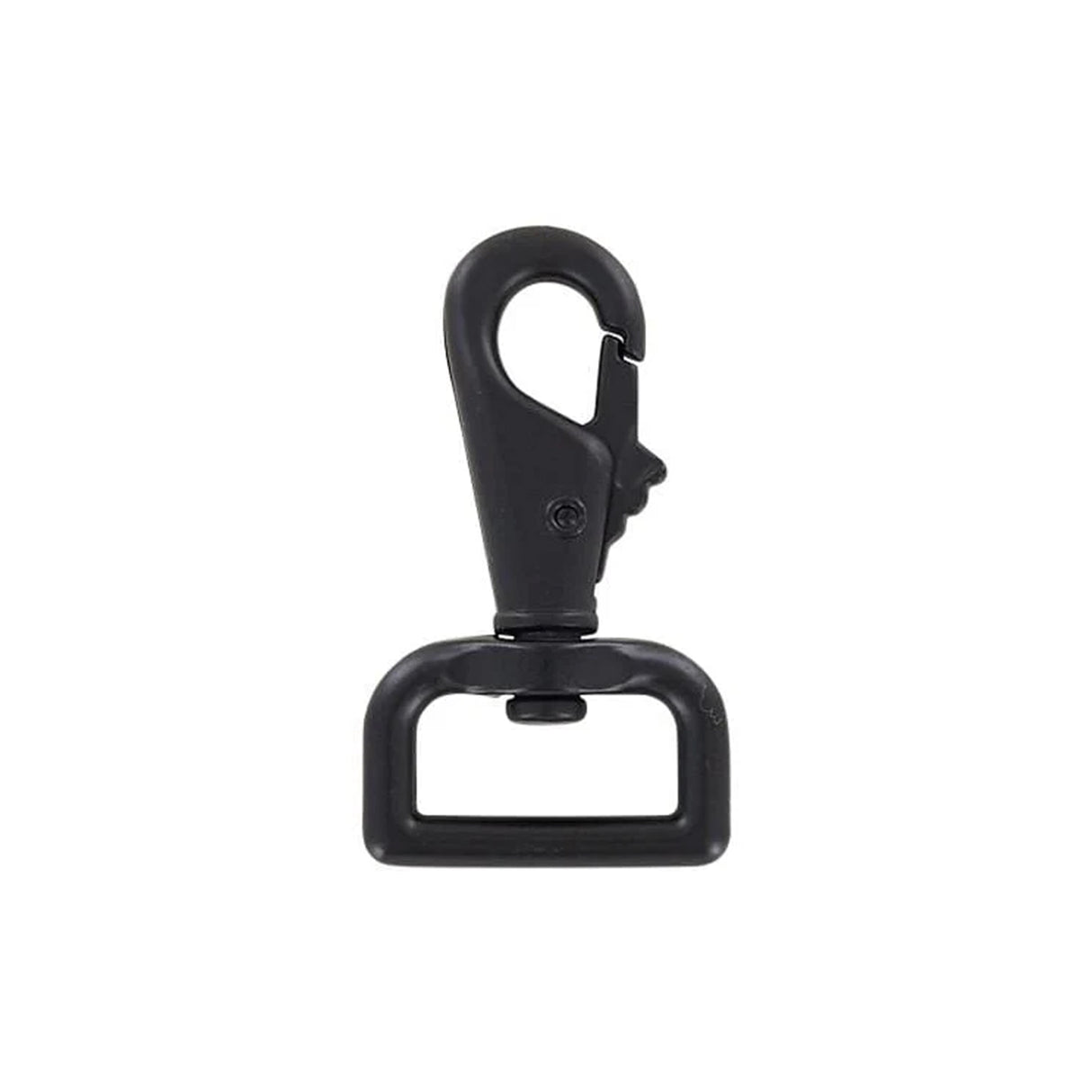 1" Matte Black, Lever Swivel Snap Hook, Zinc Alloy-PK4