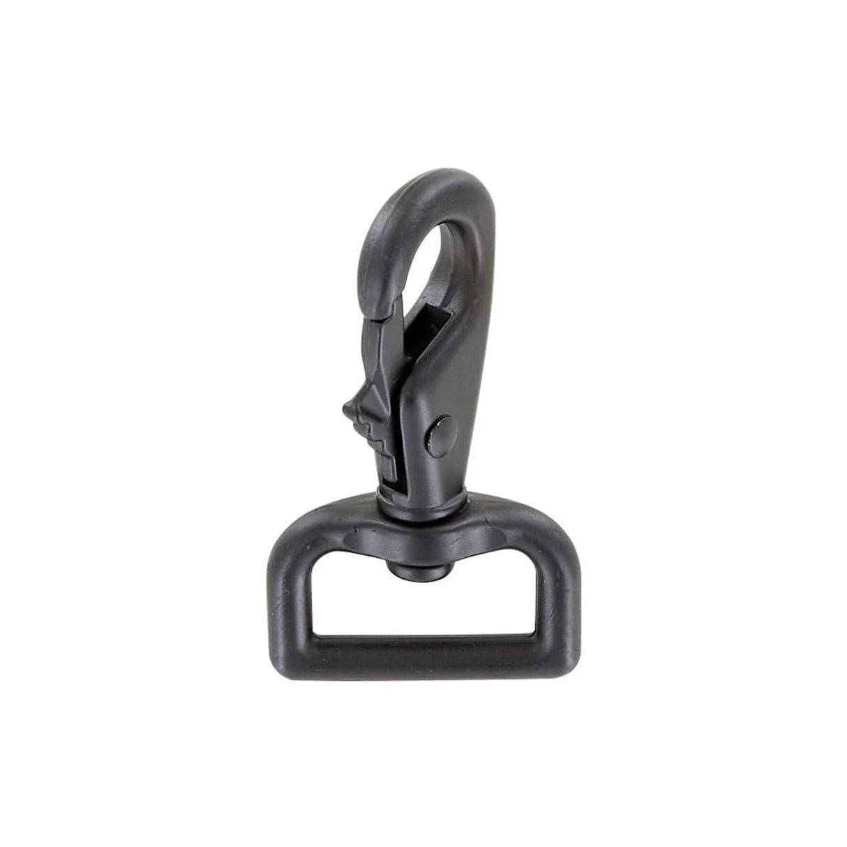 1" Matte Black, Lever Swivel Snap Hook, Zinc Alloy-PK4