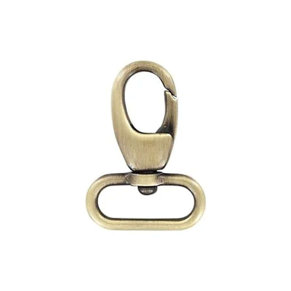 1" Brushed Antique Brass, Lever Swivel Snap Hook, Zinc Alloy