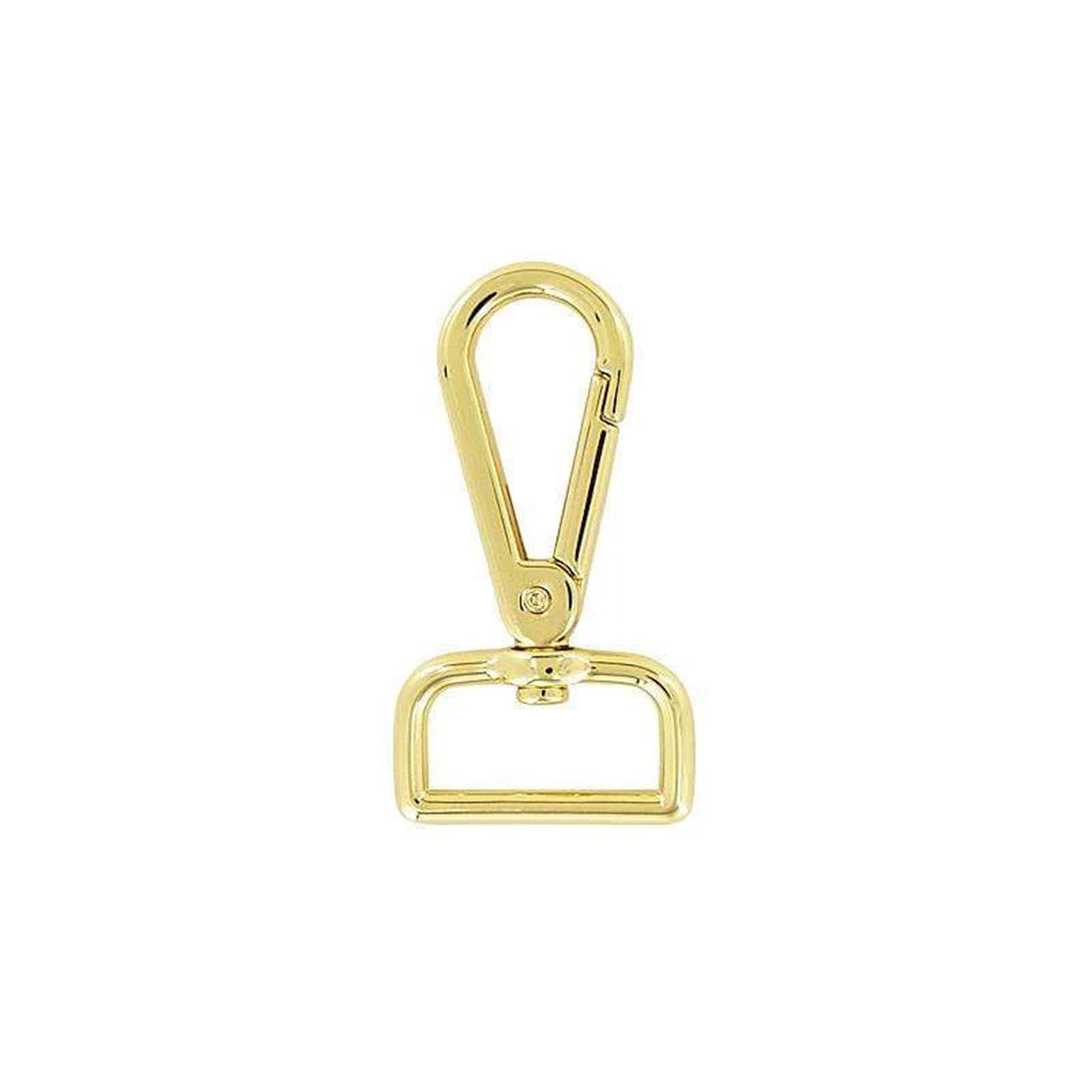 1" Shiny Gold, 2 3/8" Lever Swivel Snap Hook, Zinc Alloy