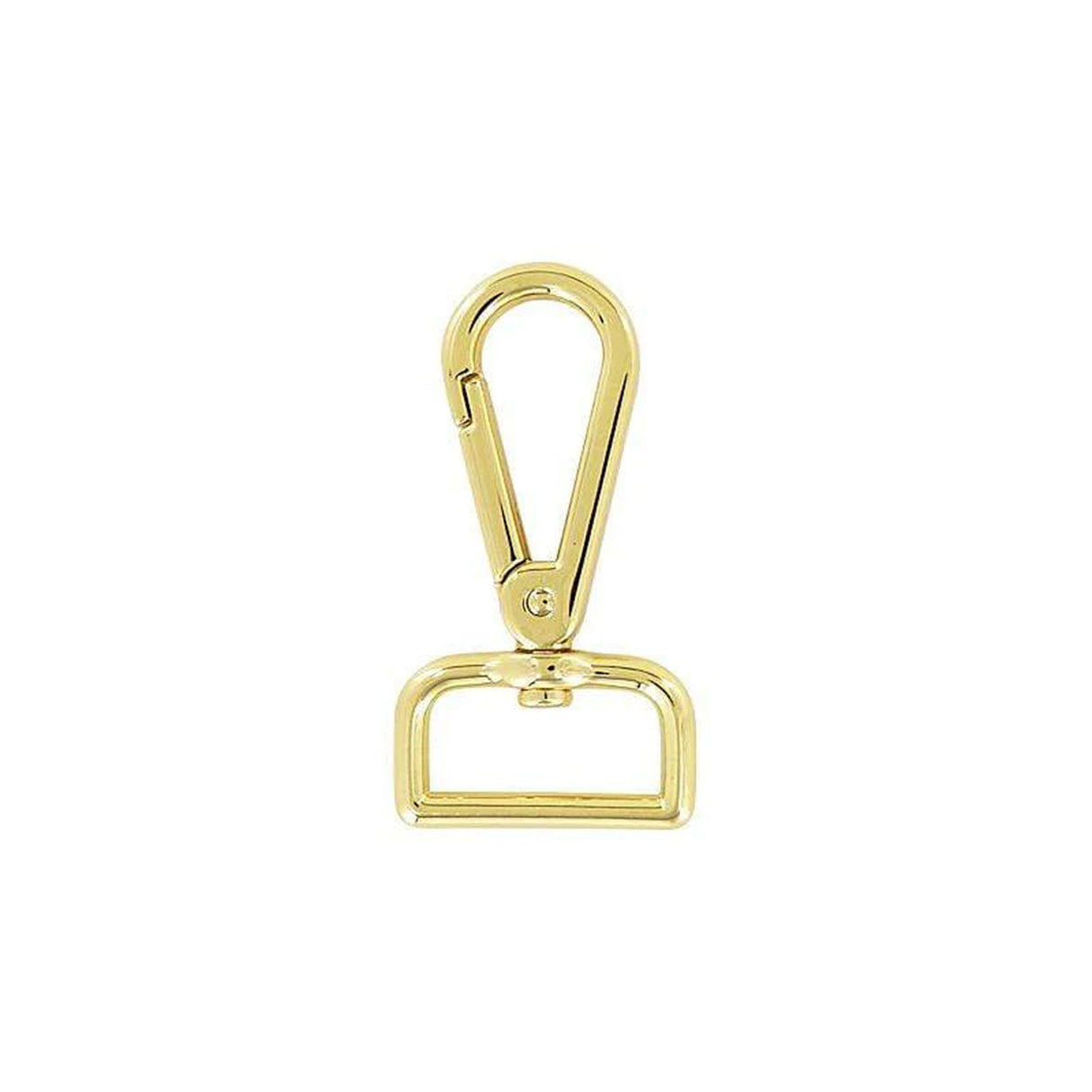 1" Shiny Gold, 2 3/8" Lever Swivel Snap Hook, Zinc Alloy