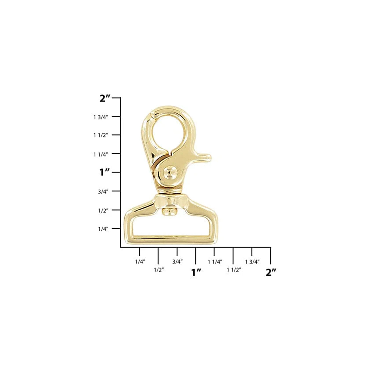 1" Gold, Trigger Swivel Snap Hook, Zinc Alloy-PK4