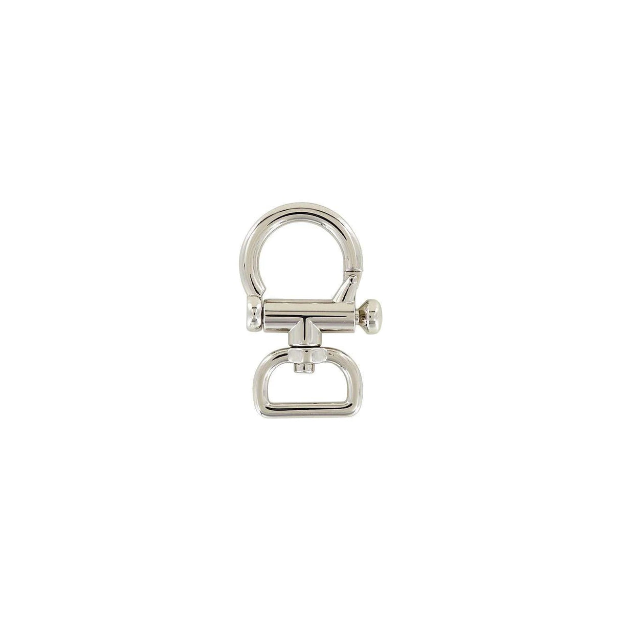 1" Shiny Nickel, Artisan Swivel Snap Hook with pull release bar, Zinc Alloy