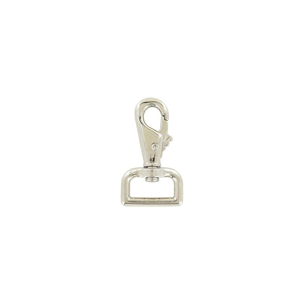 1" Nickel, Lever Swivel Snap Hook, Zinc Alloy-PK4