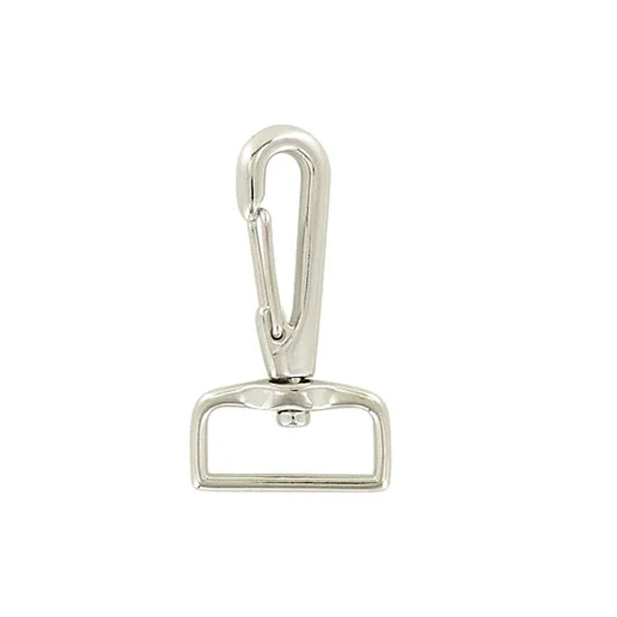 1" Nickel, Slim Lever 2 1/8" Swivel Snap Hook, Zinc Alloy