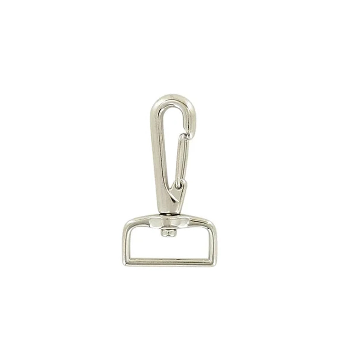 1" Nickel, Slim Lever 2 1/8" Swivel Snap Hook, Zinc Alloy