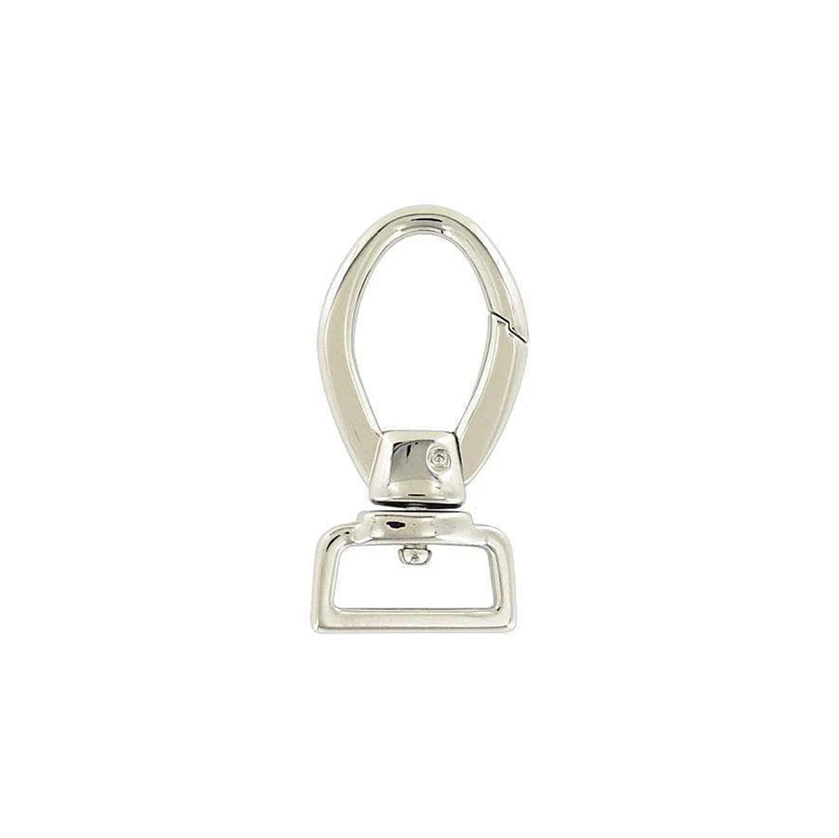 1" Nickel, Rectangular Swivel Snap Hook, Zinc Alloy