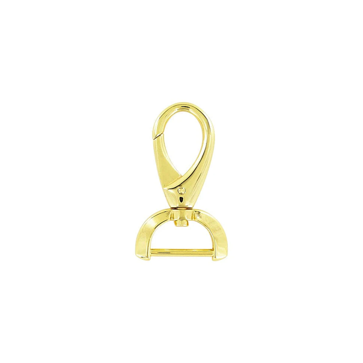 1" Shiny Gold, 2 7/16" Lever Swivel Snap Hook, Zinc Alloy