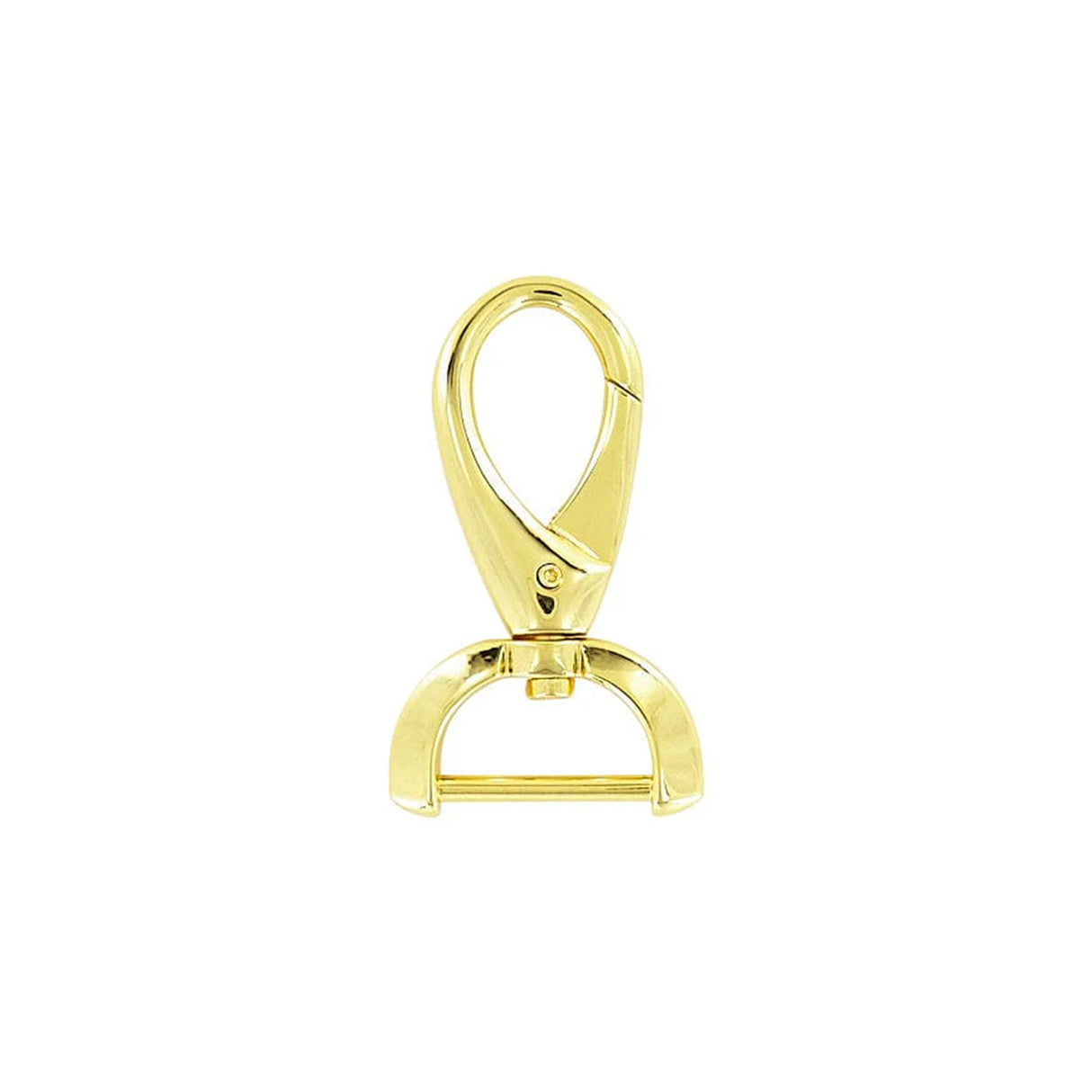 1" Shiny Gold, 2 7/16" Lever Swivel Snap Hook, Zinc Alloy