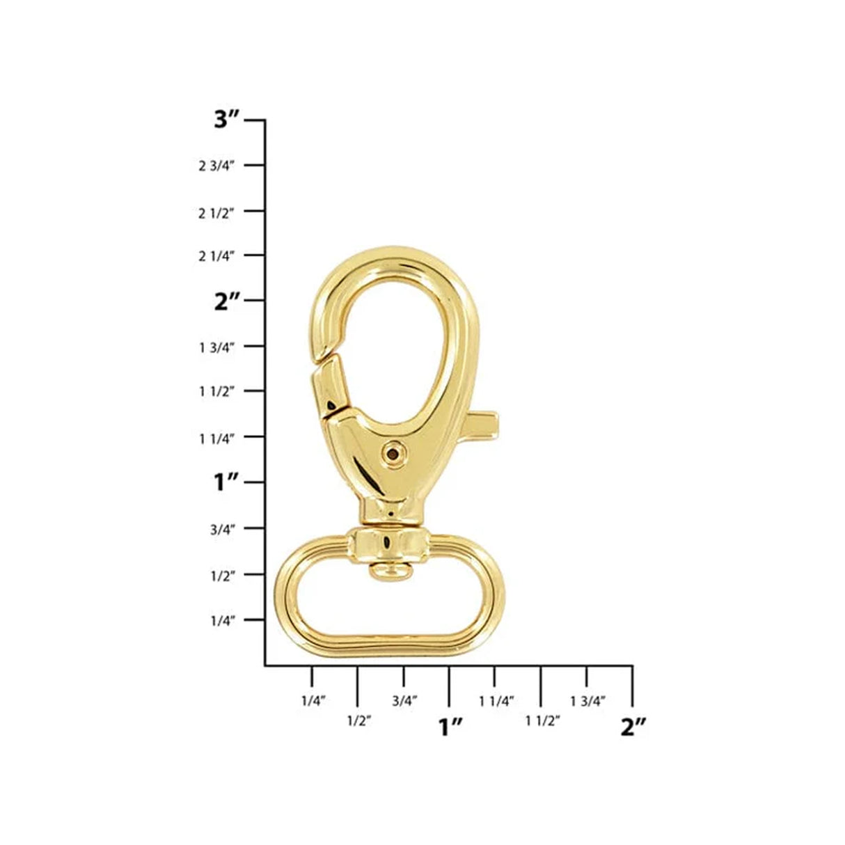 1" Shiny Gold, Trigger Swivel Snap Hook, Zinc Alloy
