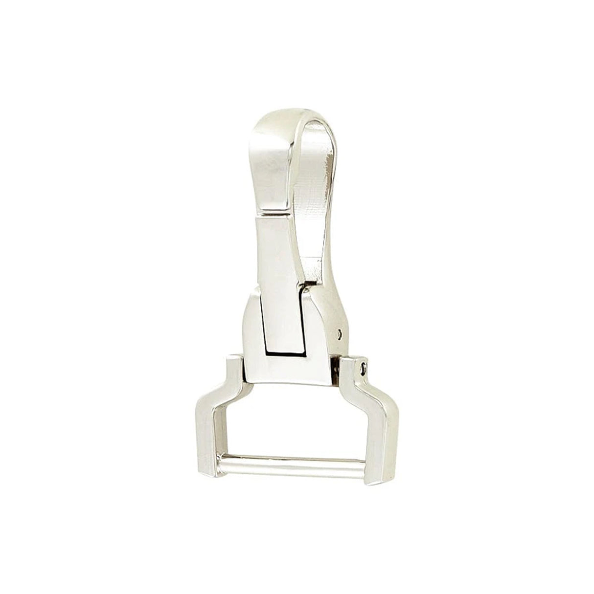 1" Shiny Nickel, Lever Snap Hook, Zinc Alloy