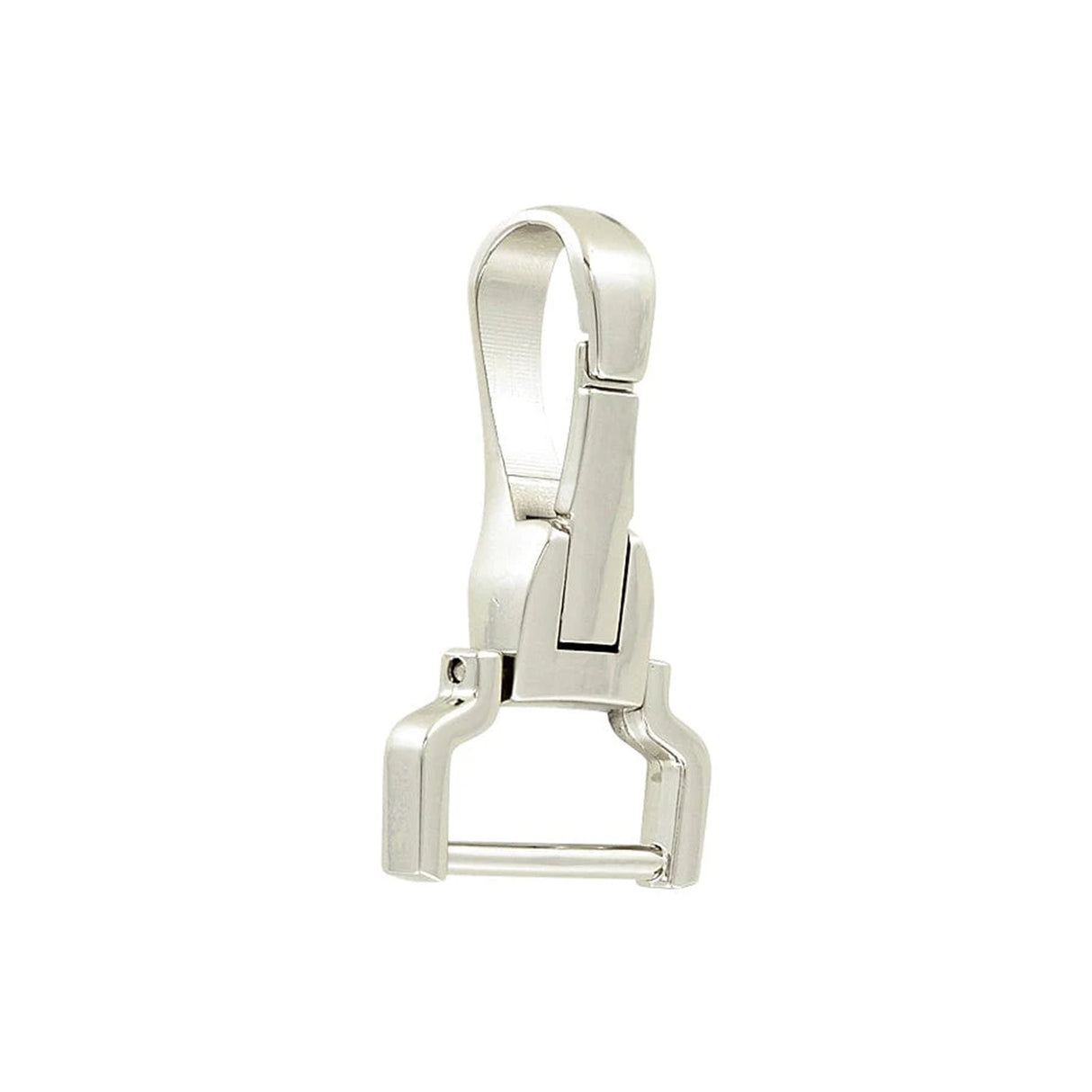 1" Shiny Nickel, Lever Snap Hook, Zinc Alloy