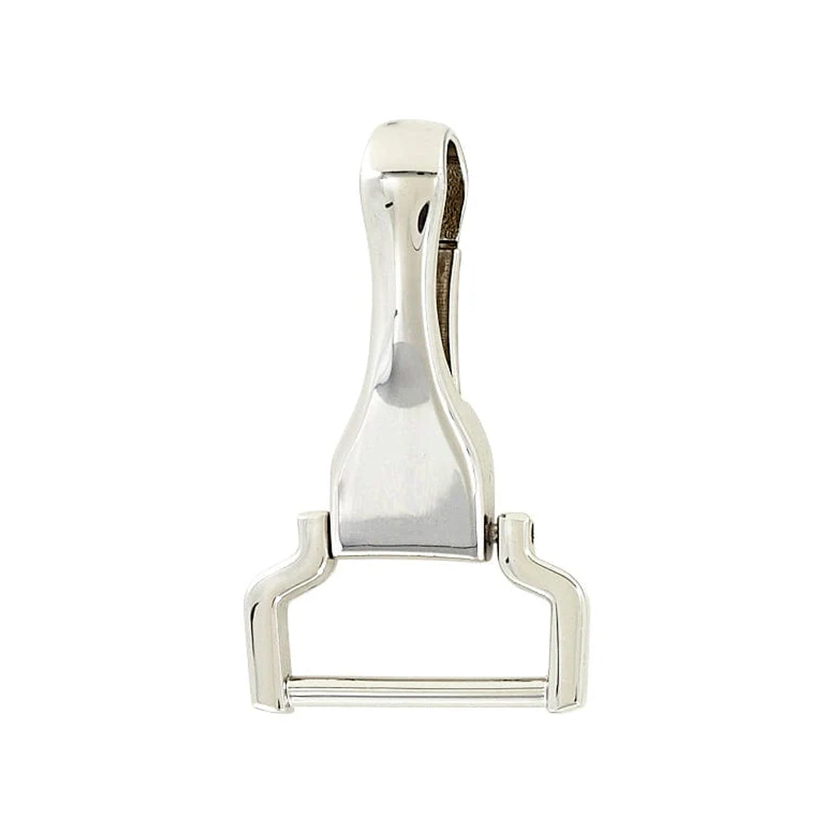 1" Shiny Nickel, Lever Snap Hook, Zinc Alloy