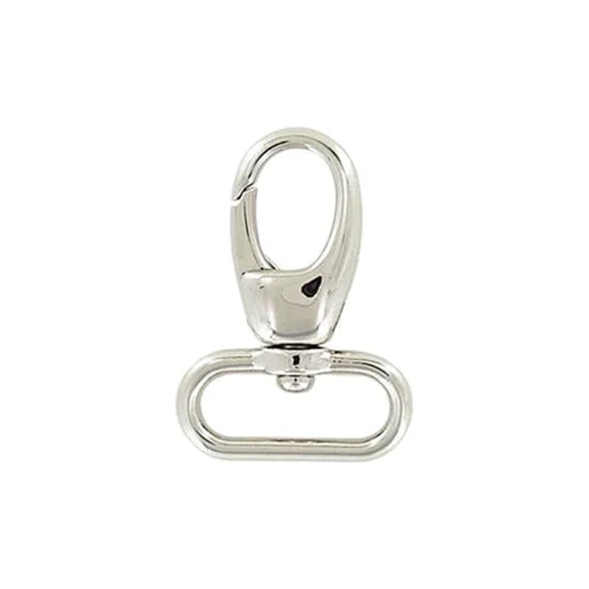 1" Shiny Nickel, 1 11/16" Lever Swivel Snap Hook, Zinc Alloy