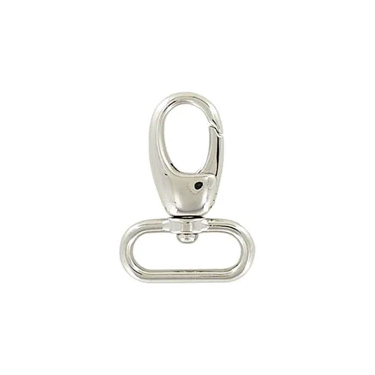 1" Shiny Nickel, 1 11/16" Lever Swivel Snap Hook, Zinc Alloy