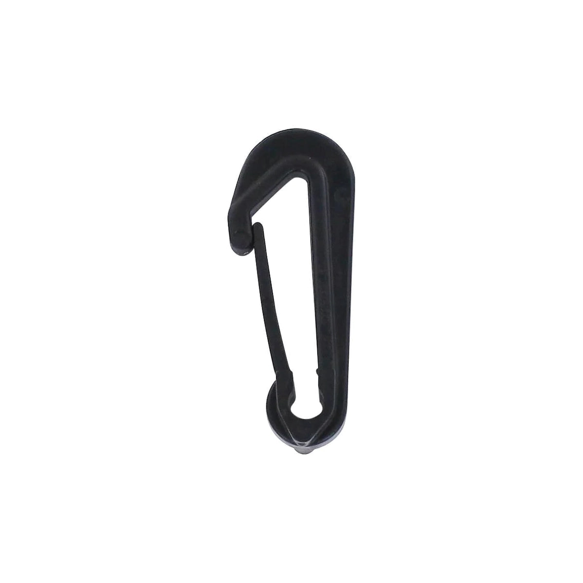 2" Black, Snap Hook, Plastic-PK4
