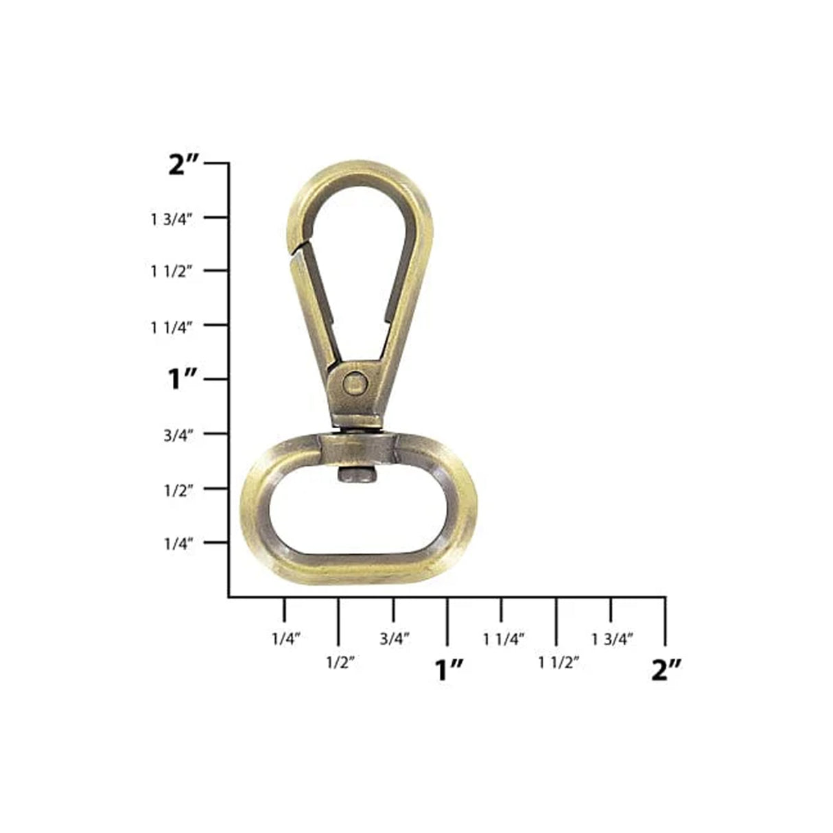 3/4"Antique Brass, Lever Swivel Snap Hook, Zinc Alloy