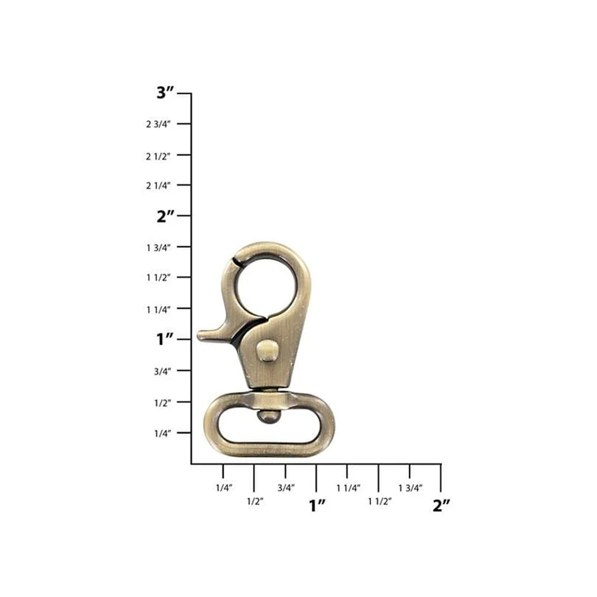 3/4" Antique Brass, Trigger Swivel Snap Hook, Zinc Alloy