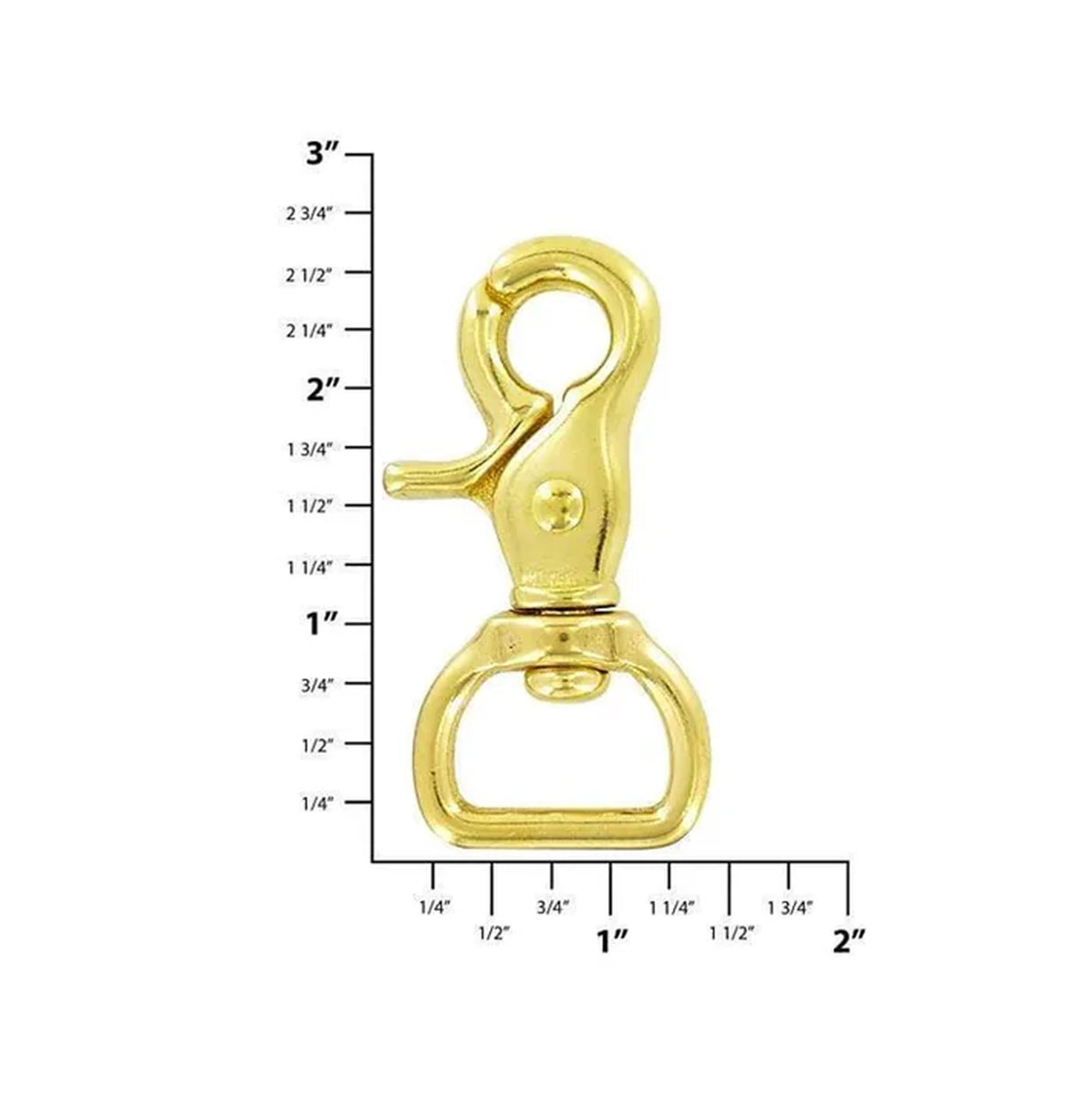 3/4" Brass, Trigger Swivel Snap Hook, Solid Brass-PK4