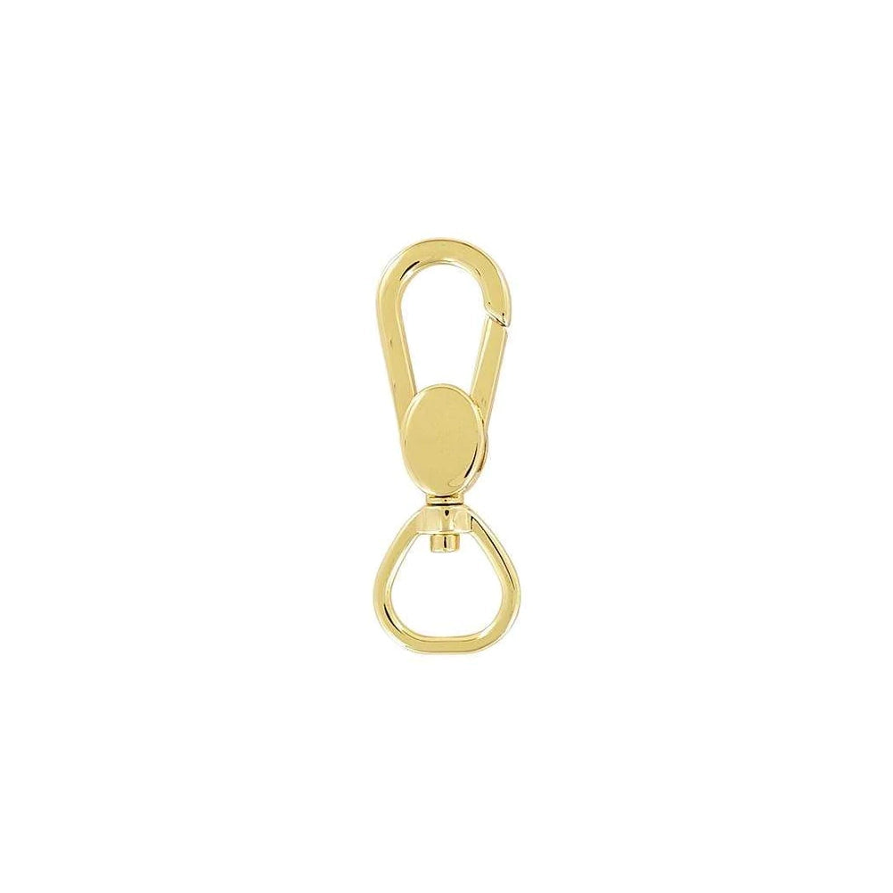 3/4" Shiny Gold, 2 7/8" Lever Flat Profile Swivel Snap, Zinc Alloy
