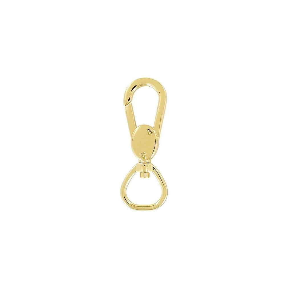 3/4" Shiny Gold, 2 7/8" Lever Flat Profile Swivel Snap, Zinc Alloy