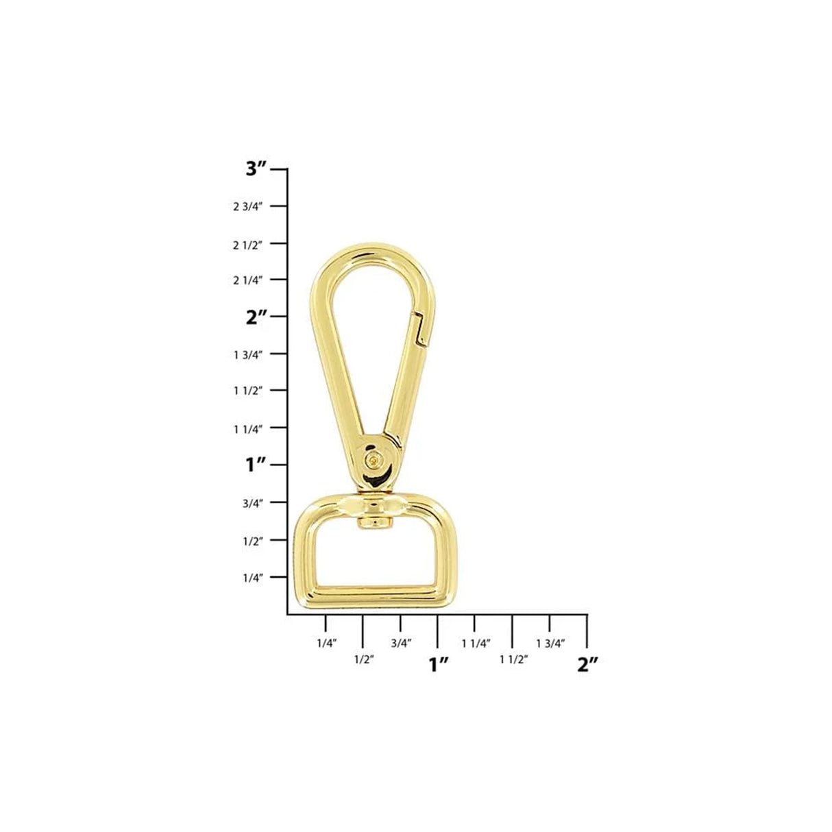 3/4" Shiny Gold, Tear Drop Lever Swivel Snap, Zinc Alloy