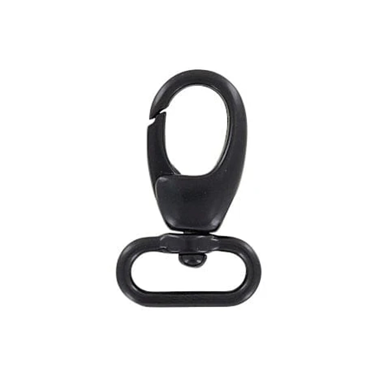 3/4" Matte Black, Lever Swivel Snap Hook, Zinc Alloy, 4-Pack
