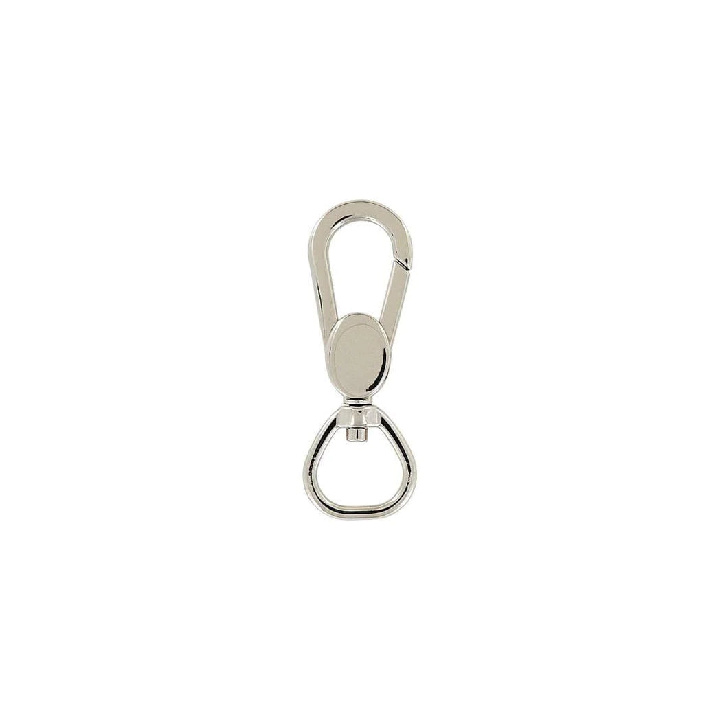 3/4" Shiny Nickel, Lever Flat Profile Swivel Snap, Zinc Alloy