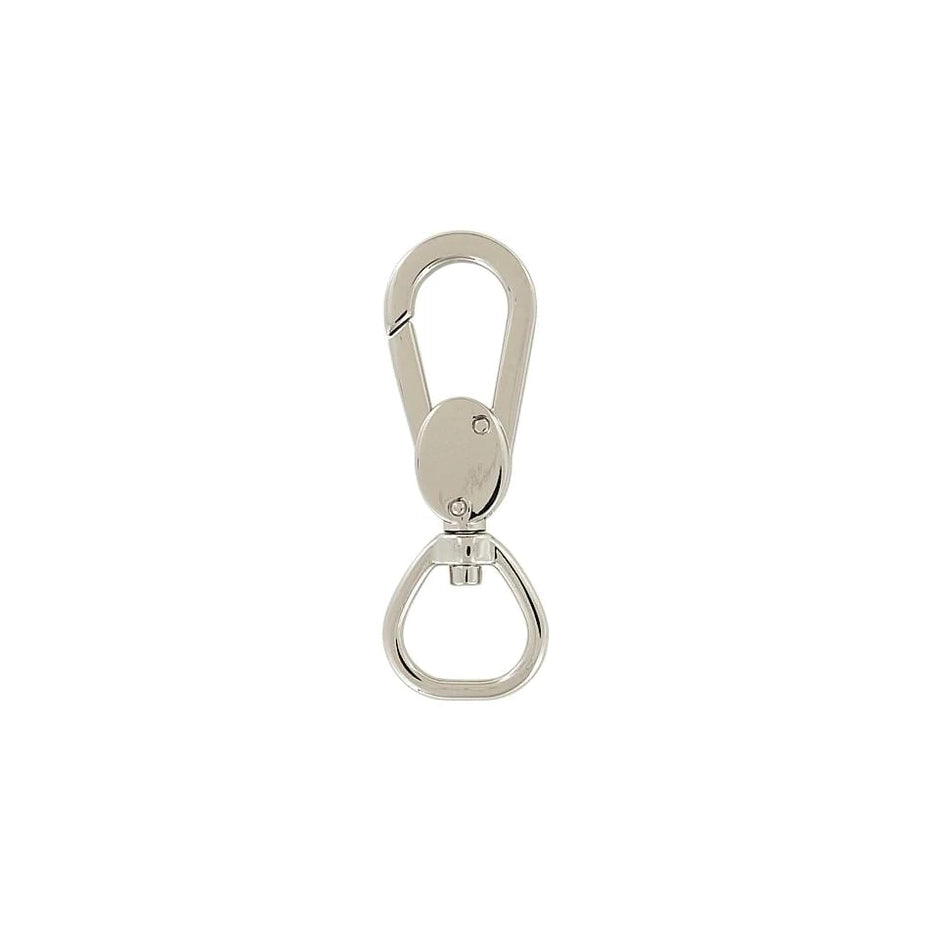 3/4" Shiny Nickel, Lever Flat Profile Swivel Snap, Zinc Alloy