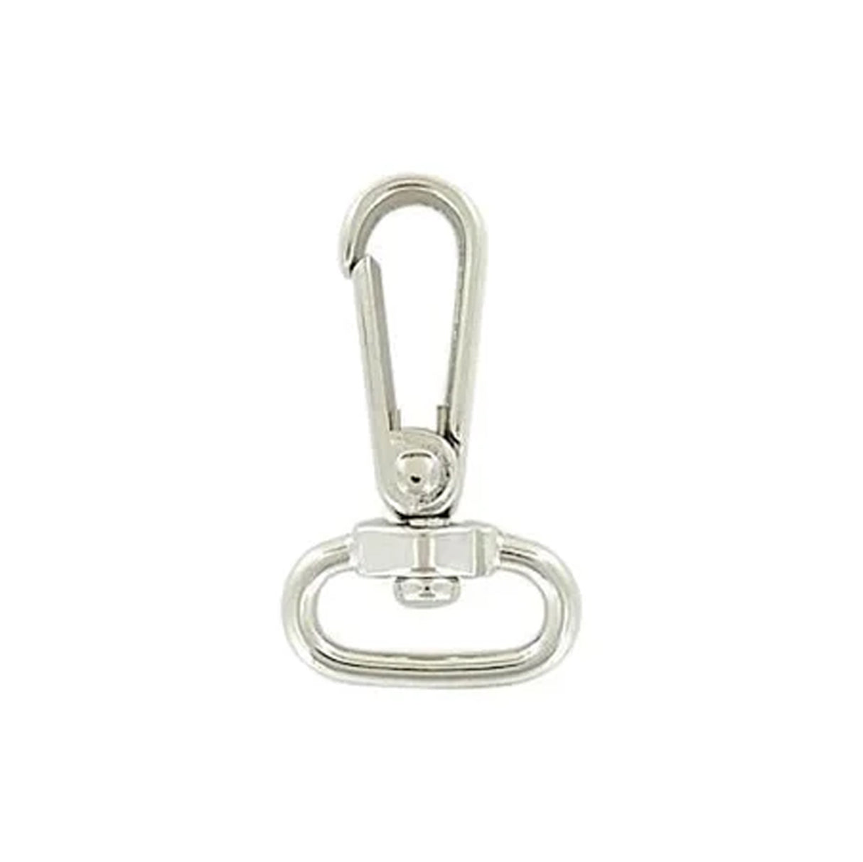 3/4" Shiny Nickel, Lever Swivel Snap Hook, Plastic, 4-Pack