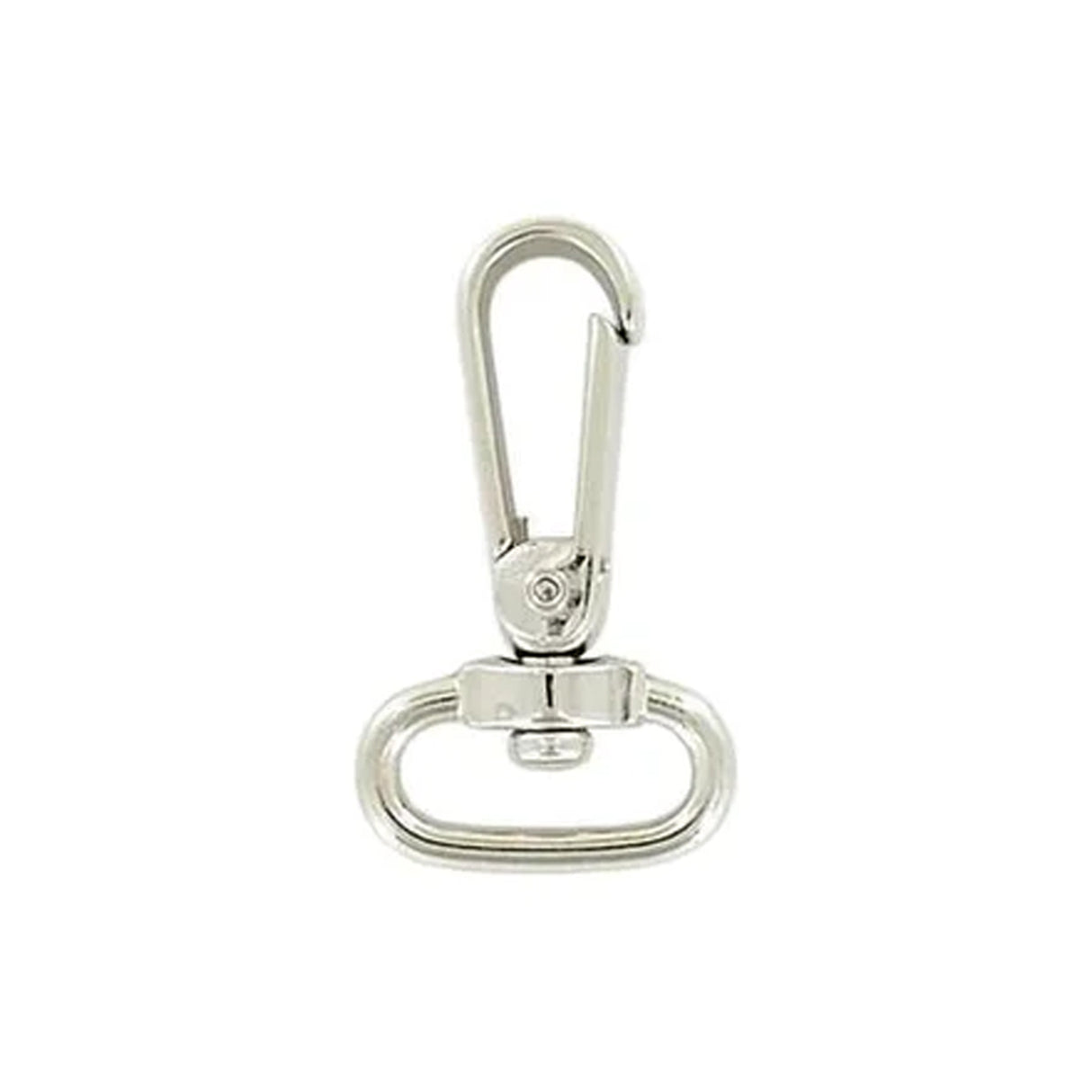3/4" Shiny Nickel, Lever Swivel Snap Hook, Plastic, 4-Pack