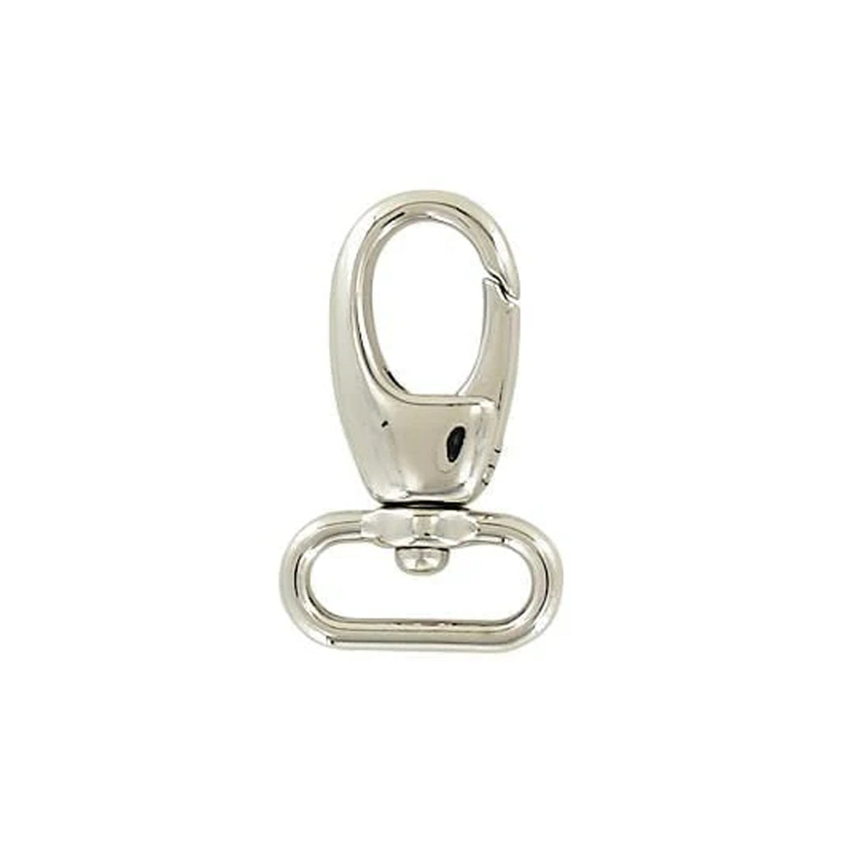 3/4" Shiny Nickel, Lever Swivel Snap Hook, Zinc Alloy, 4-Pack
