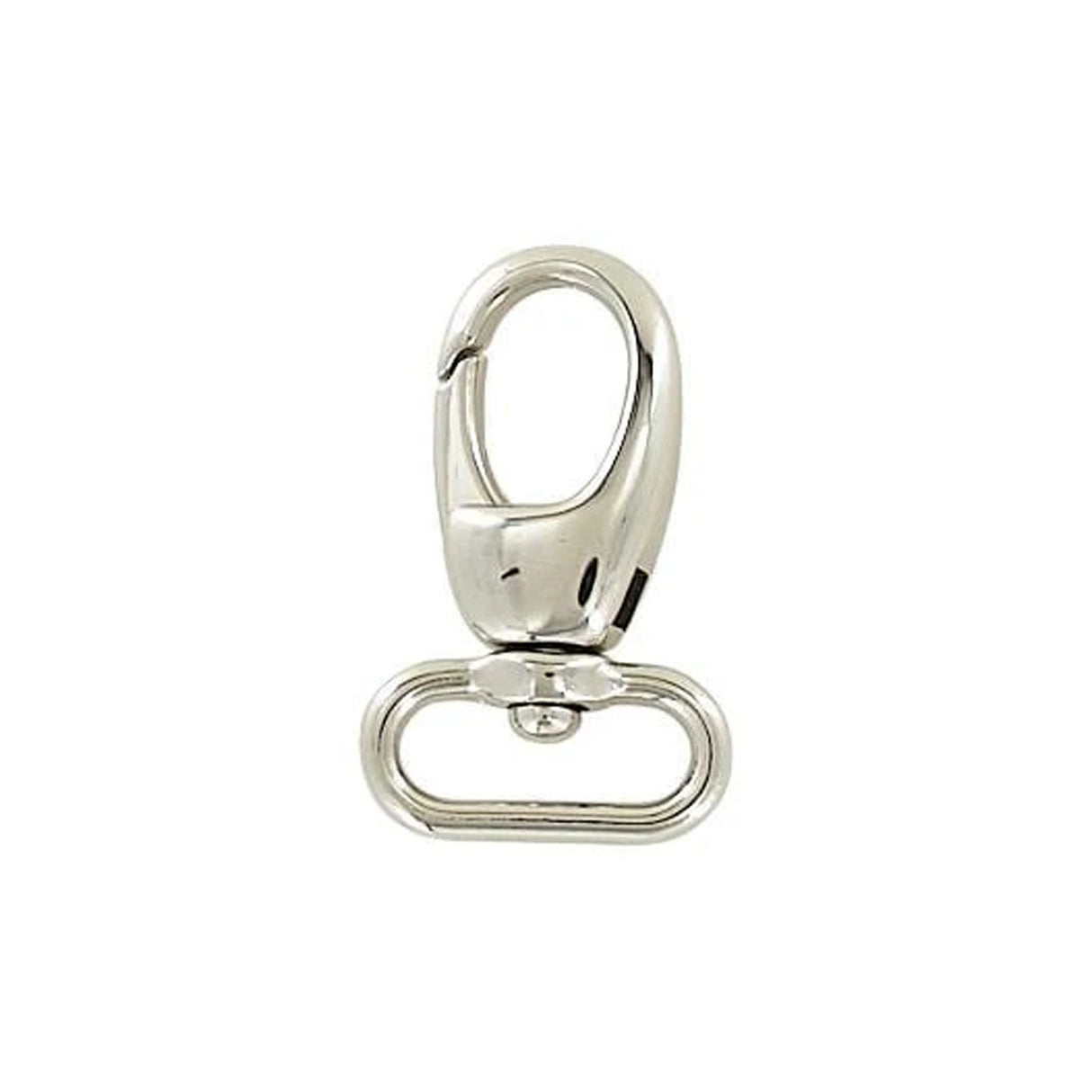 3/4" Shiny Nickel, Lever Swivel Snap Hook, Zinc Alloy, 4-Pack