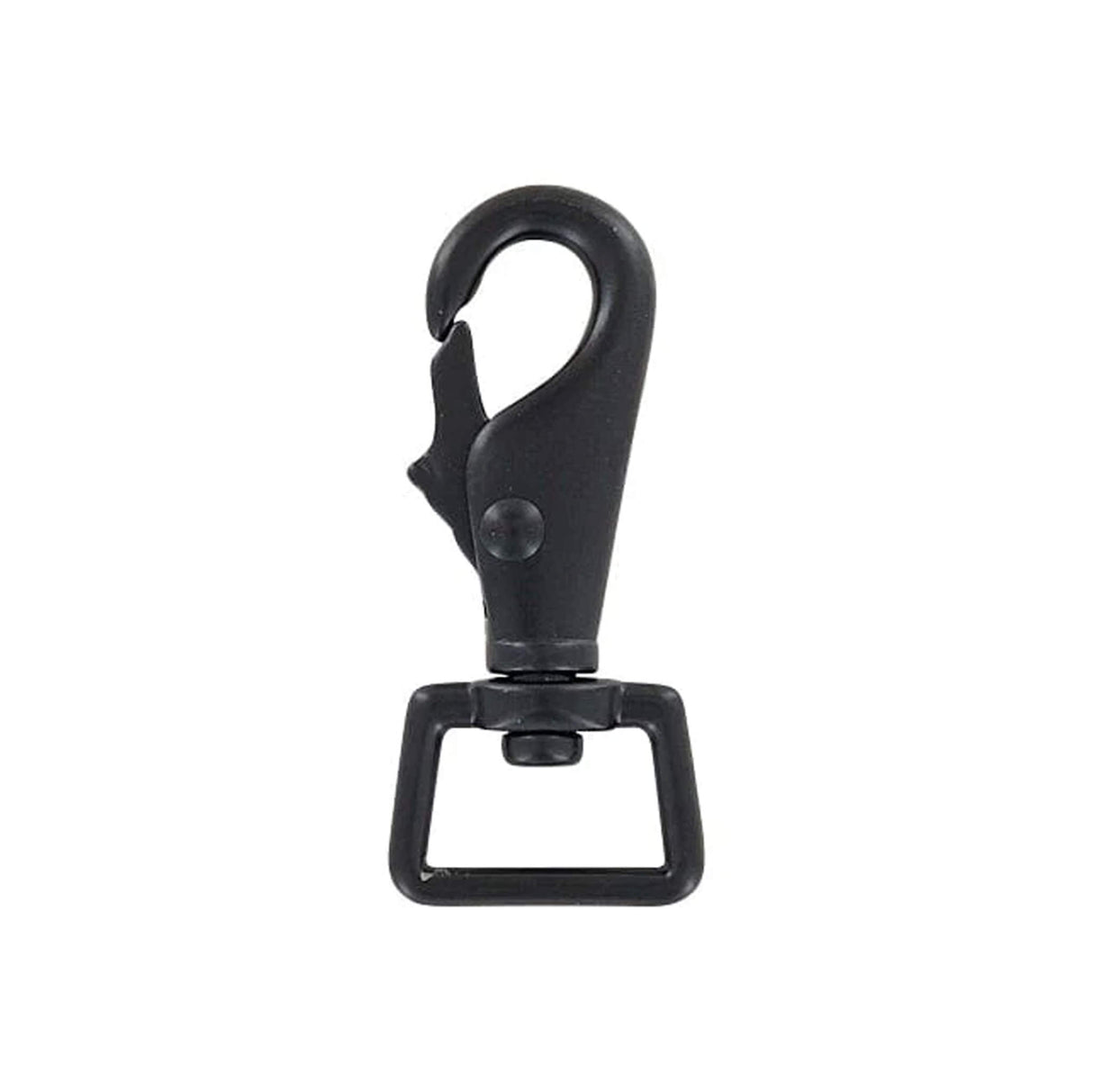 3/4" Shiny Black, Lever Swivel Snap Hook, Zinc Alloy