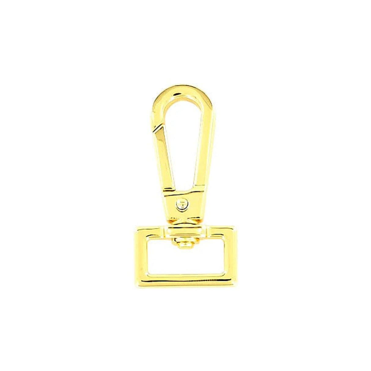 3/4" Shiny Gold, 2 1/8" Lever Flat Profile Swivel Snap, Zinc Alloy