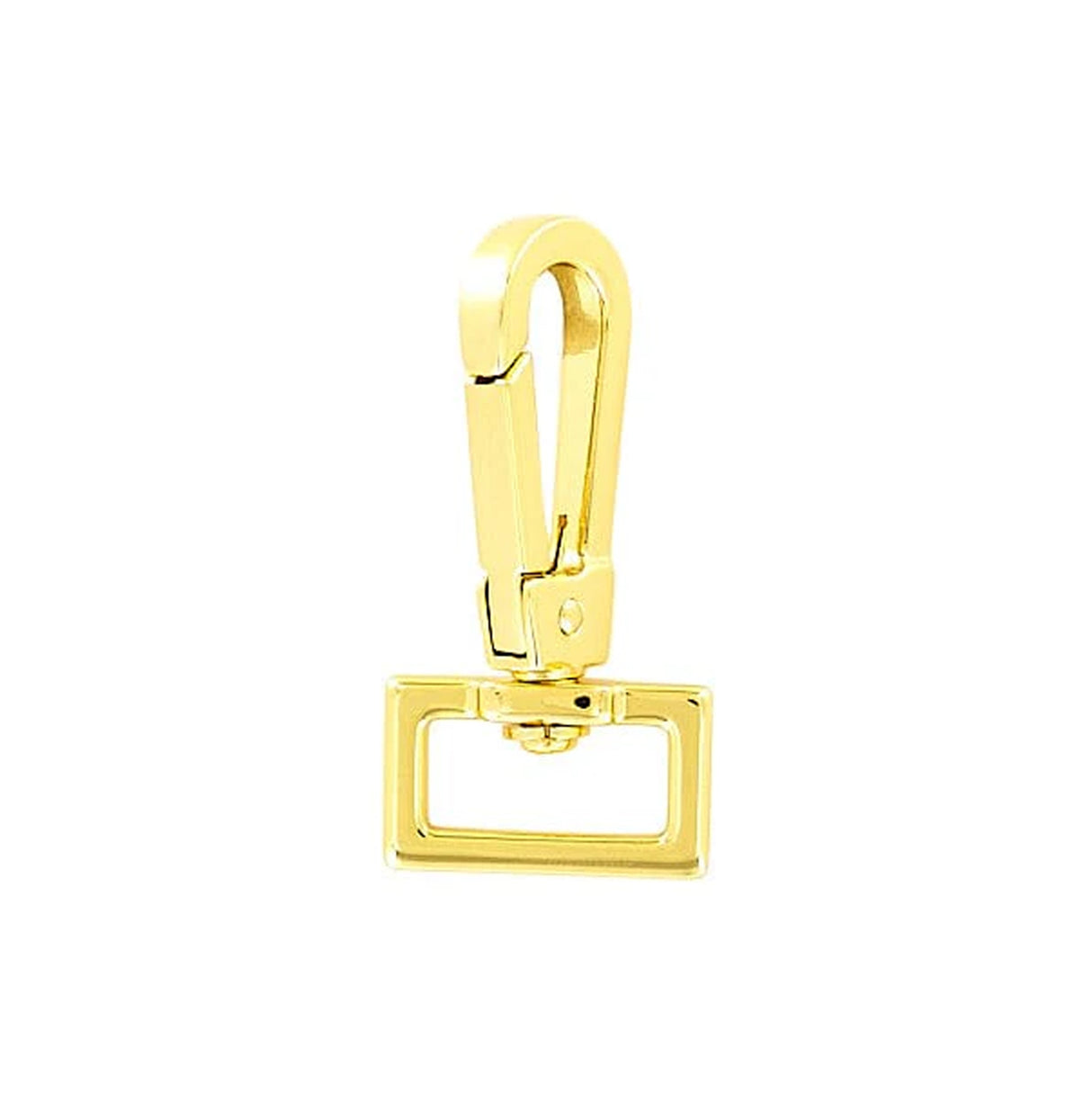 3/4" Shiny Gold, 2 1/8" Lever Flat Profile Swivel Snap, Zinc Alloy