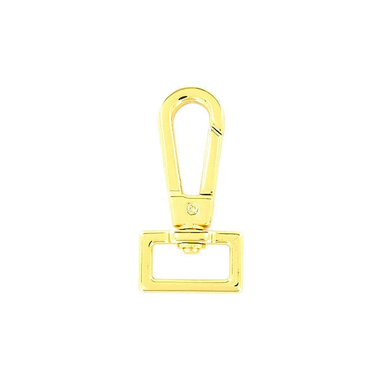 3/4" Shiny Gold, 2 1/8" Lever Flat Profile Swivel Snap, Zinc Alloy