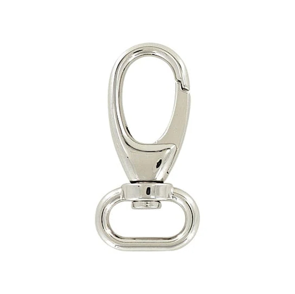 3/4" Shiny Nickel, 2 3/16" Lever Swivel Snap Hook, Zinc Alloy