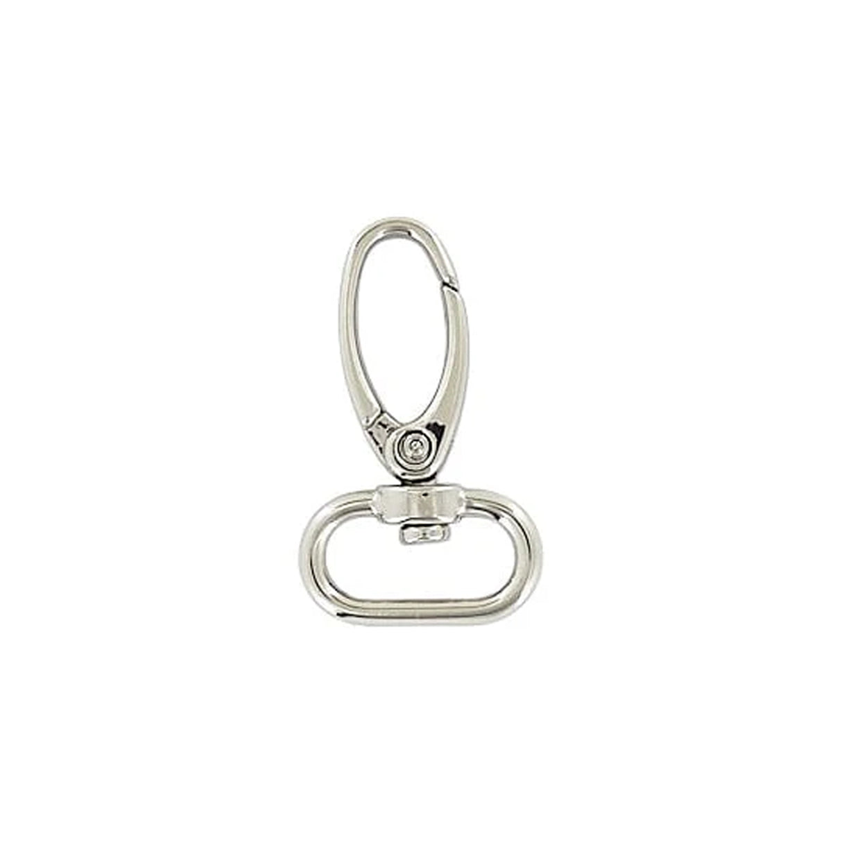 3/4" Shiny Nickel, Swivel Snap Hook, Zinc Alloy-5pk