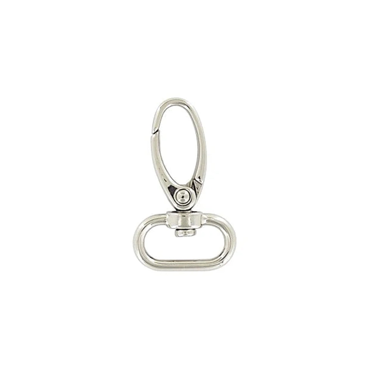 3/4" Shiny Nickel, Swivel Snap Hook, Zinc Alloy-5pk