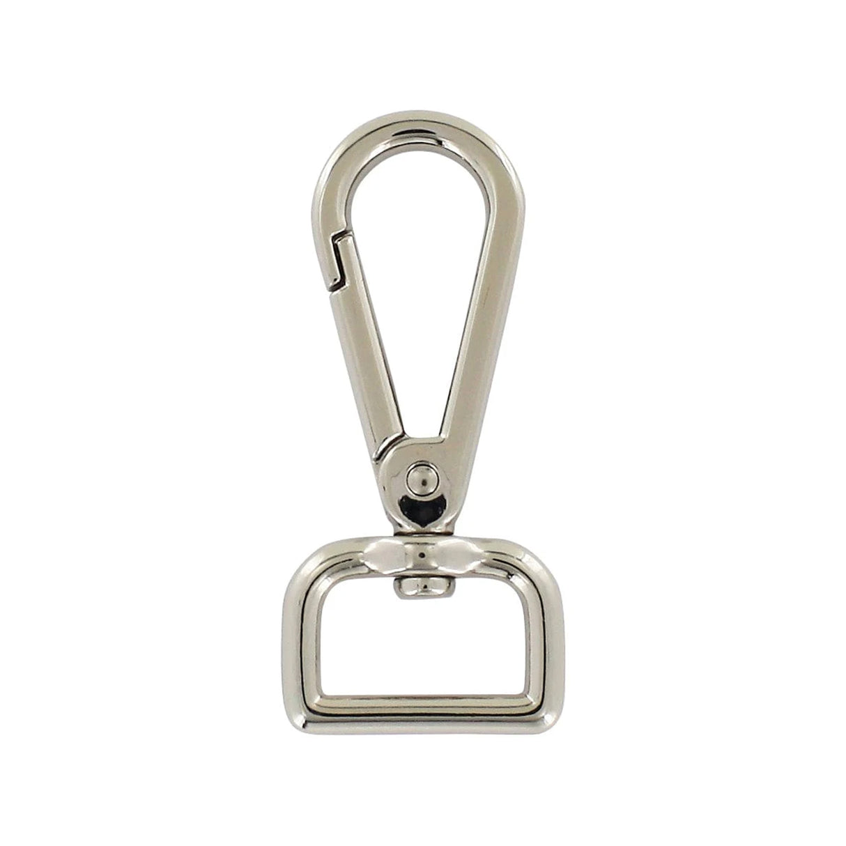 3/4" Shiny Nickel, Tear Drop Lever Swivel Snap, Zinc Alloy