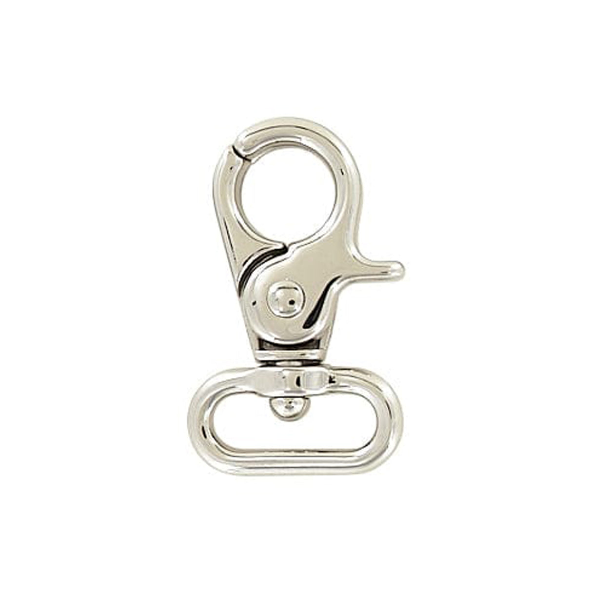 3/4" Shiny Nickel, Trigger Swivel Snap Hook, Zinc Alloy
