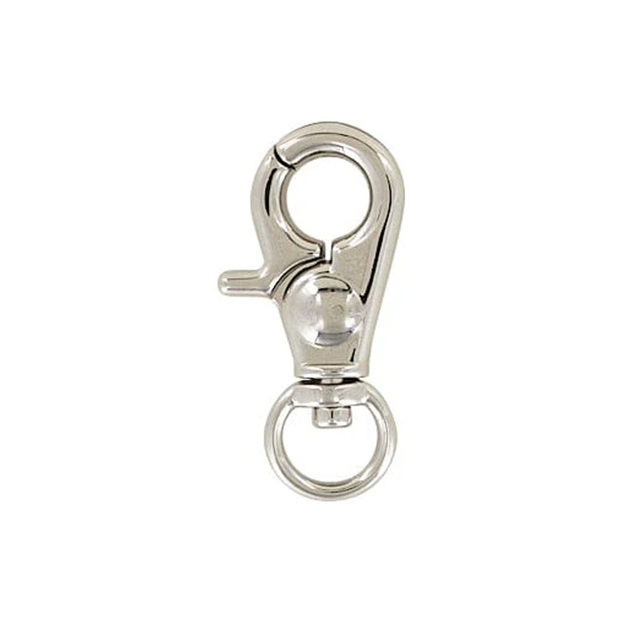 3/8" Shiny Nickel, Trigger Swivel Snap Hook, Zinc Alloy