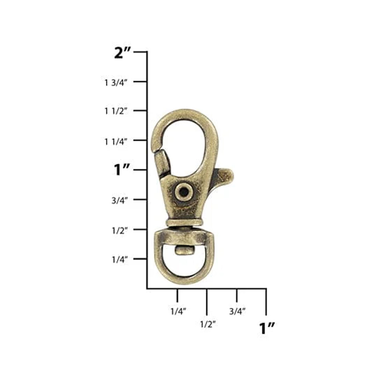 5/16" Antique Brass, Trigger Swivel Snap Hook, Zinc Alloy
