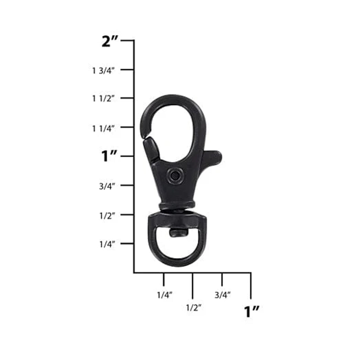 5/16" Black, Trigger Swivel Snap Hook, Zinc Alloy