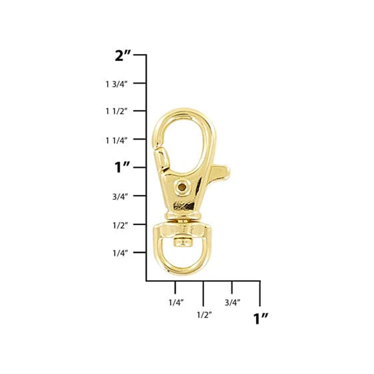 5/16" Gold, 1 7/16" Trigger Swivel Snap Hook, Zinc Alloy