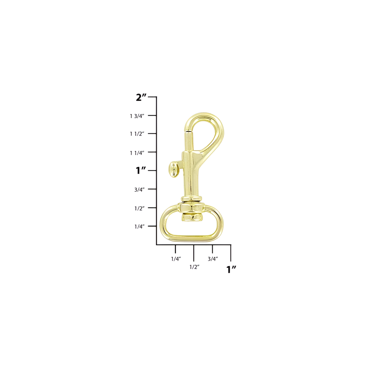 5/8" Brass, Bolt Swivel Snap Hook, Zinc Alloy